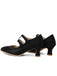 Suede Mary Jane Button Detail Heels - vintage shoes, retro heels