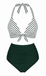 [Pre-Sale] Green 1950s Striped Halter Ruched Bikini Set, vintage swimsuit, pin-up swimwear - perfect for women who love vintage and retro fashion