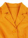 Turmeric 1950s Buttoned Lapel Belted Dress, vintage dress, retro fashion, rockabilly, pin-up fashion - perfect for women who love vintage and retro fashion