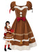 Turmeric 1950s Gingerbread Man Plush Trim Dress, vintage dress, retro fashion, rockabilly, pin-up fashion - perfect for women who love vintage and retro fashion
