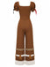 Turmeric 1950s Gingerbread Raw Hem jumpsuit - vintage jumpsuit, retro fashion