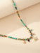 Turquoise Beaded Boho Star Moon Sun Pendant Necklace, vintage fashion, retro style - perfect for women who love vintage and retro fashion