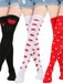 Valentine Heart Lip High-Thigh Socks: timeless vintage elegance she makes her own