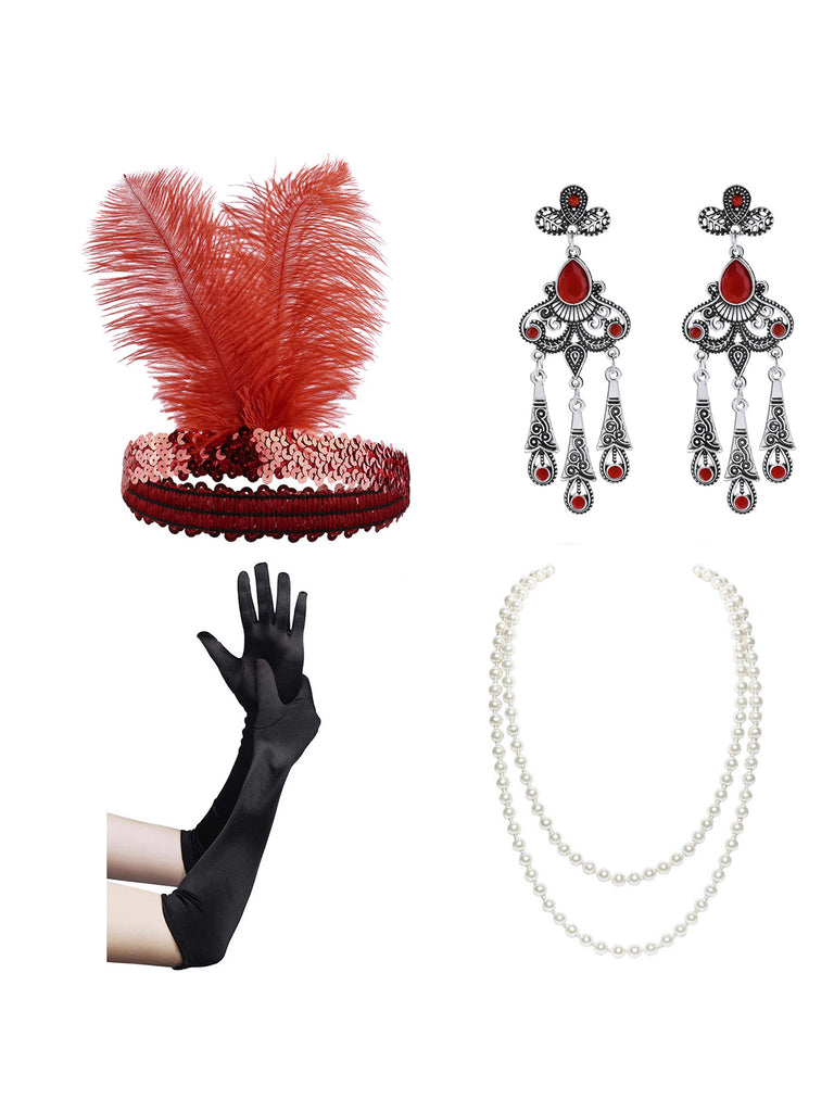 Vintage 1920s Flapper Accessory Set - vintage fashion, retro style