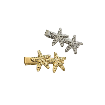 She finds her 1950s story in this Vintage 3D Starfish Metal Hairpin