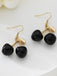Vintage Black Cherry Drop Earrings - vintage jewelry, Art Deco for vintage lovers