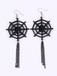 Vintage Black Spider Web Dangle Earrings, vintage fashion, retro style - perfect for women who love vintage and retro fashion