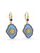 Vintage Blue Flower Pendant Earrings, vintage fashion, retro style - perfect for women who love vintage and retro fashion
