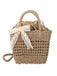 Vintage Boho Bow Straw Handbag — 1950s elegance in the palm of her hand