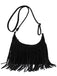 Vintage Boho Fringe Suede Shoulder Bag - vintage fashion, retro style