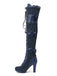 Vintage Bow Lace-Up High Heel Long Boots - vintage shoes, retro heels