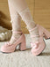 Bow Patchwork Vintage Classic Shoes 11