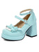 Bow Patchwork Vintage Classic Shoes 4