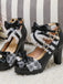Vintage Bow Pearls Lace Chunky Lolita Heels: timeless 1950s elegance she makes her own