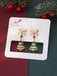 Vintage Bowknot Christmas Tree Dangle Earrings - vintage fashion, retro style