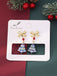 Vintage Bowknot Christmas Tree Dangle Earrings - vintage fashion, retro style
