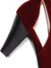 Vintage Bowknot Chunky High Heel Suede Shoes — 1950s style that transcends decades
