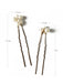 Dark Coffee 1970s Pearl Hair Pin Accessories Set 3