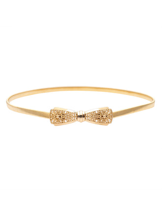 Vintage Chic Elastic Metallic Thin Belt - vintage fashion, retro style