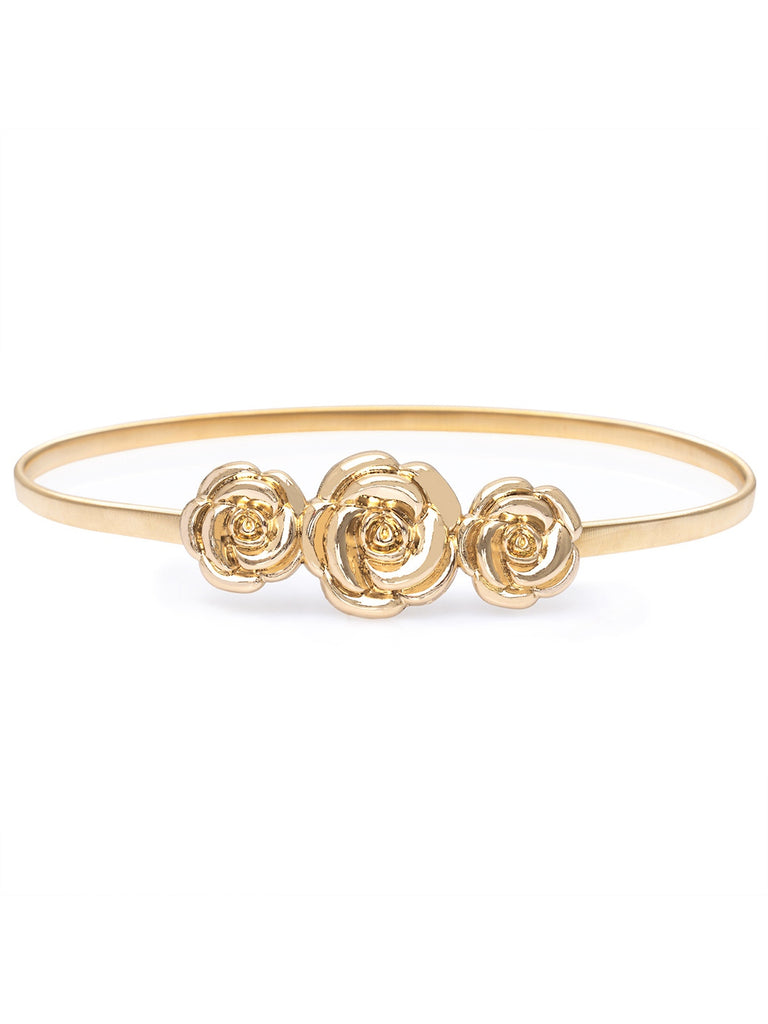 Vintage Chic Elastic Metallic Thin Belt - vintage fashion, retro style