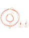 Vintage Christmas Beading Necklace & Bracelet & Earring Set - vintage fashion, retro style