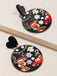 Vintage Christmas Elements Heart Stud Earrings: timeless style reimagined