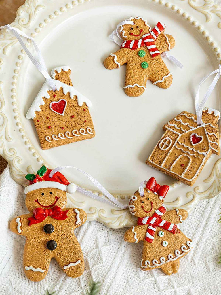 Vintage Christmas Gingerbread Man Ornaments - vintage fashion, retro style