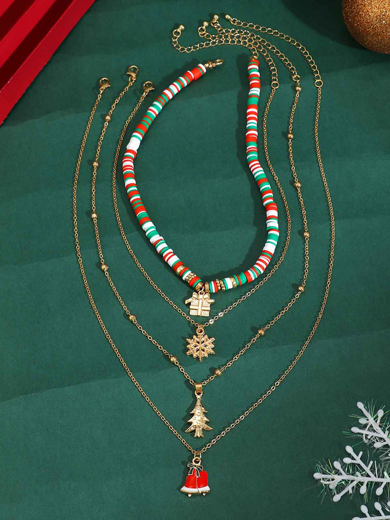 Vintage Christmas Layer Necklace Set - vintage fashion, retro style