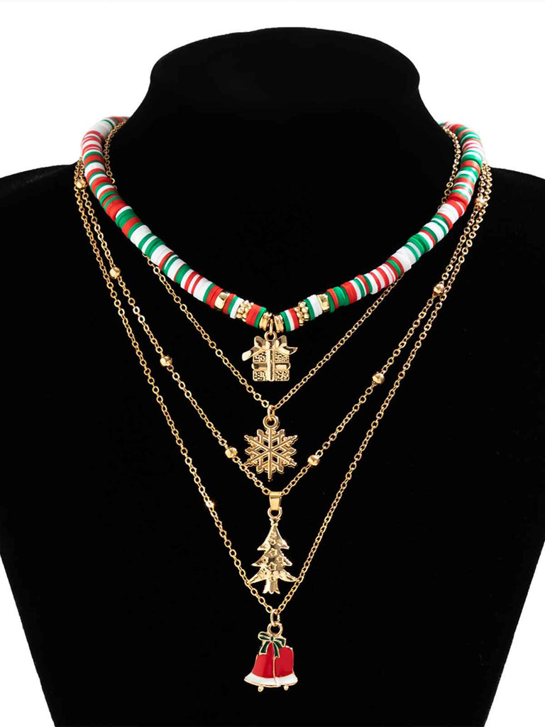 Vintage Christmas Layer Necklace Set - vintage fashion, retro style