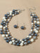 Vintage Cluster Pearl Earrings & Necklaces Set, vintage fashion, retro style - perfect for women who love vintage and retro fashion