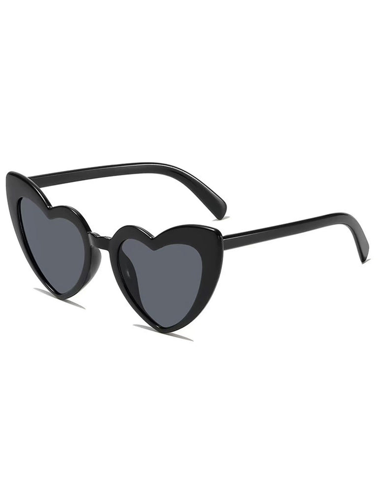 Vintage Curved Heart Frame Sunglasses - vintage fashion, retro style