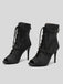 Vintage Denim Peep Toe Stiletto Heel Shoes - vintage shoes, retro heels