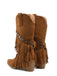 Vintage Denim Western Cowboy Tassel Mid-Calf Boots - vintage fashion, retro style, classic elegance for vintage lovers