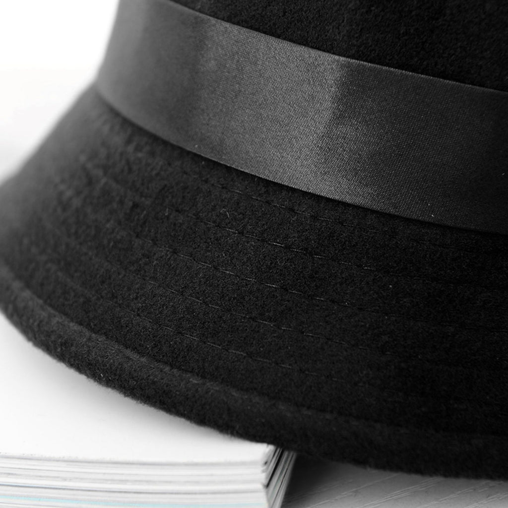 Vintage Dots Sheer Floral Felt Cloche Hat - vintage fashion, retro style