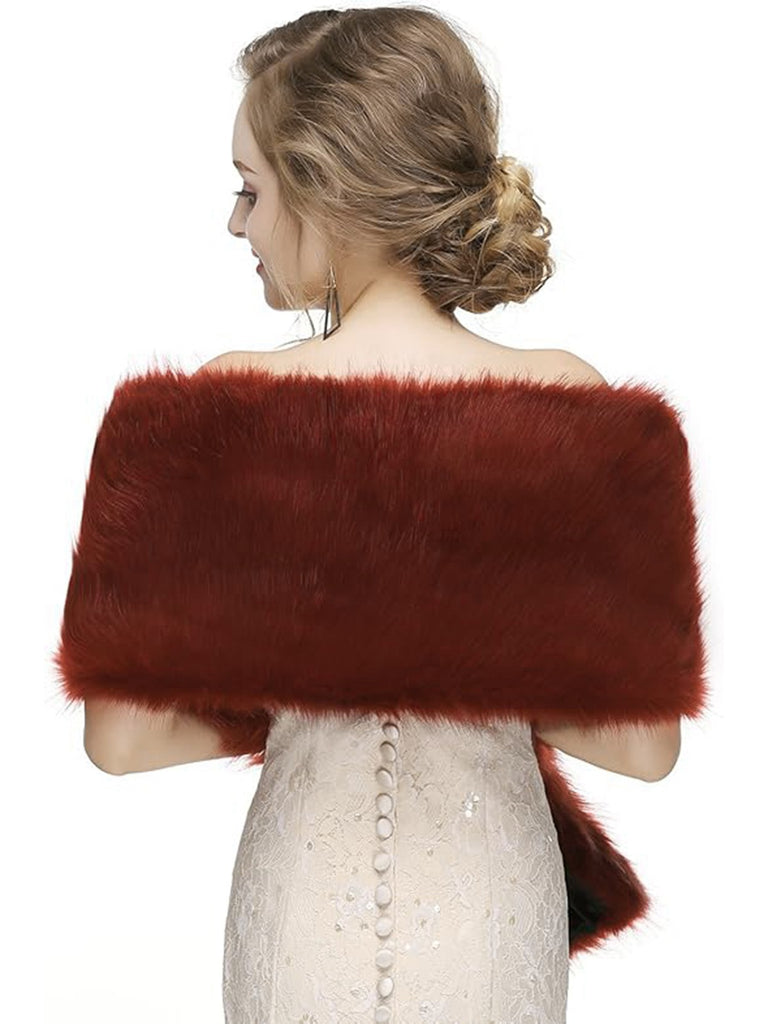 Vintage Faux Fur Cape Scarf — 1950s sophistication that wraps her in quiet power
