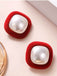 This Vintage Flocked Square Earrings carries 1950s stories waiting to be told