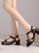 Vintage Floral Bow Round Toe T-Strap Mary Jane Sandals: beautiful vintage fashion, retro style, classic elegance with timeless appeal