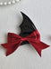 Vintage Gothic Bow Leather Hair Clip - vintage fashion, retro style