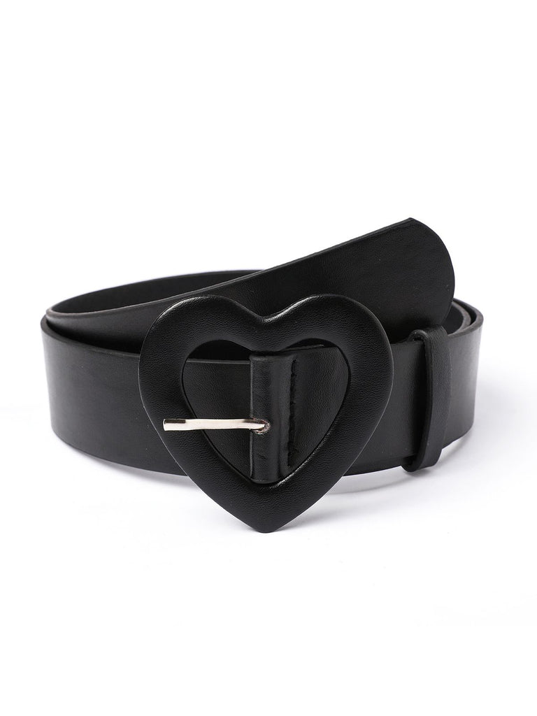 Vintage Heart Buckle Leather Belt - vintage fashion, retro style