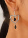 Vintage Heart-Shaped Thorn Earrings - vintage fashion, retro style