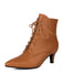Vintage Lace-Up Kitten Heel Ankle Boots: timeless 1950s elegance she makes her own