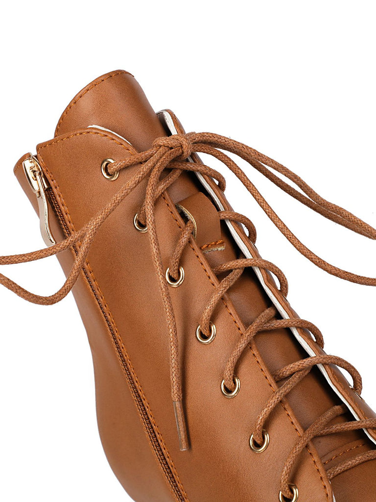 Vintage Lace-Up Kitten Heel Ankle Boots — 1950s vintage charm for her modern wardrobe