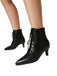 Vintage Lace-Up Kitten Heel Ankle Boots — 1950s style that transcends decades