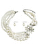 Vintage Layered Pearl Necklace and Earring Set - vintage fashion, retro style, elegant red