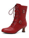 Vintage Leather Lace-up High Heel Boots: timeless 1950s elegance she makes her own