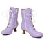 She finds her 1950s story in this Vintage Leather Lace-up High Heel Boots