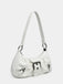 Vintage PU Leather Magnetic Closure Zipper Underarm Bag - vintage fashion, retro style