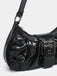 Vintage PU Leather Magnetic Closure Zipper Underarm Bag - vintage fashion, retro style