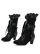 Vintage Leather Petal Edge Lace-Up Boots, vintage fashion, retro style - perfect for women who love vintage and retro fashion