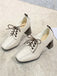Vintage Leather Pointed Lace-Up High Heels: timeless 1950s elegance she makes her own